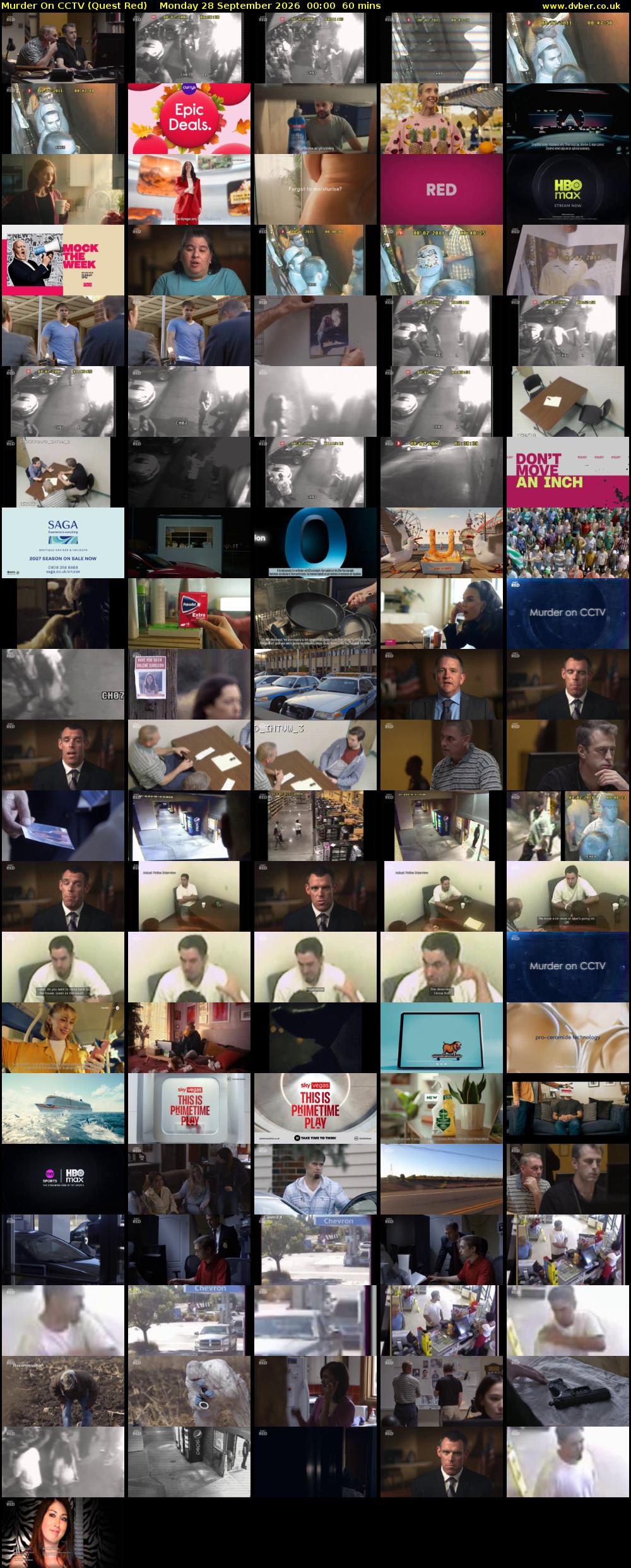 Murder On CCTV (Quest Red) Monday 28 September 2026 00:00 - 01:00
