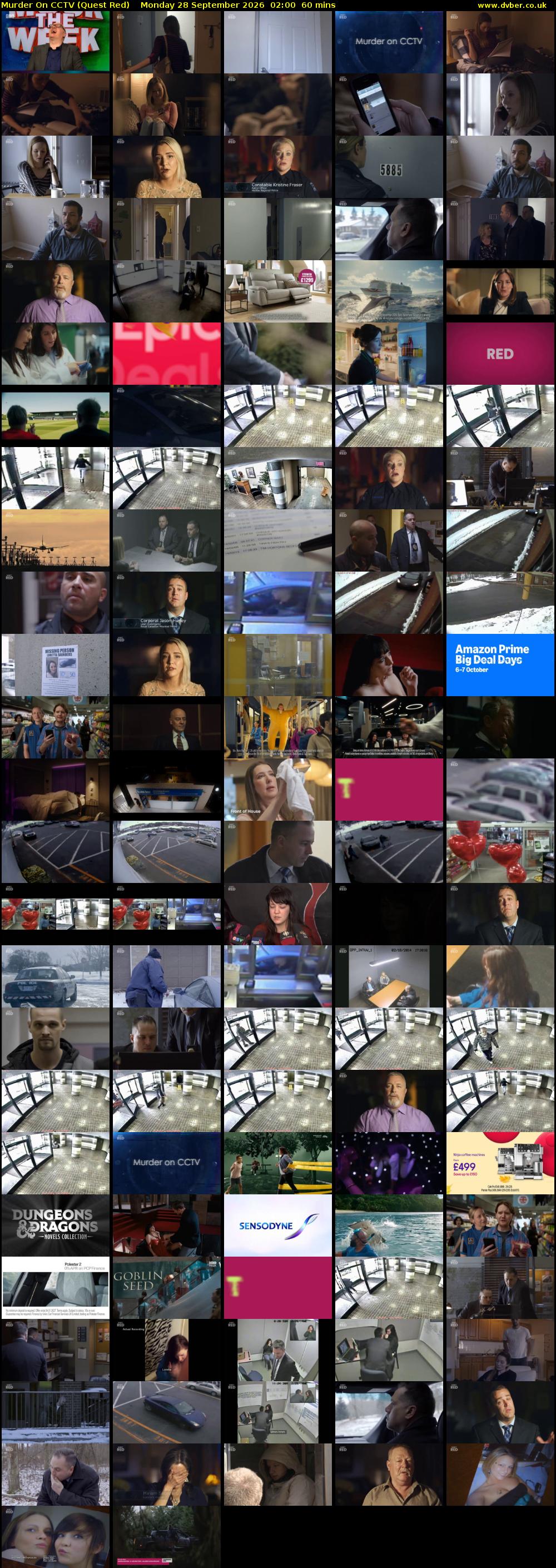 Murder On CCTV (Quest Red) Monday 28 September 2026 02:00 - 03:00