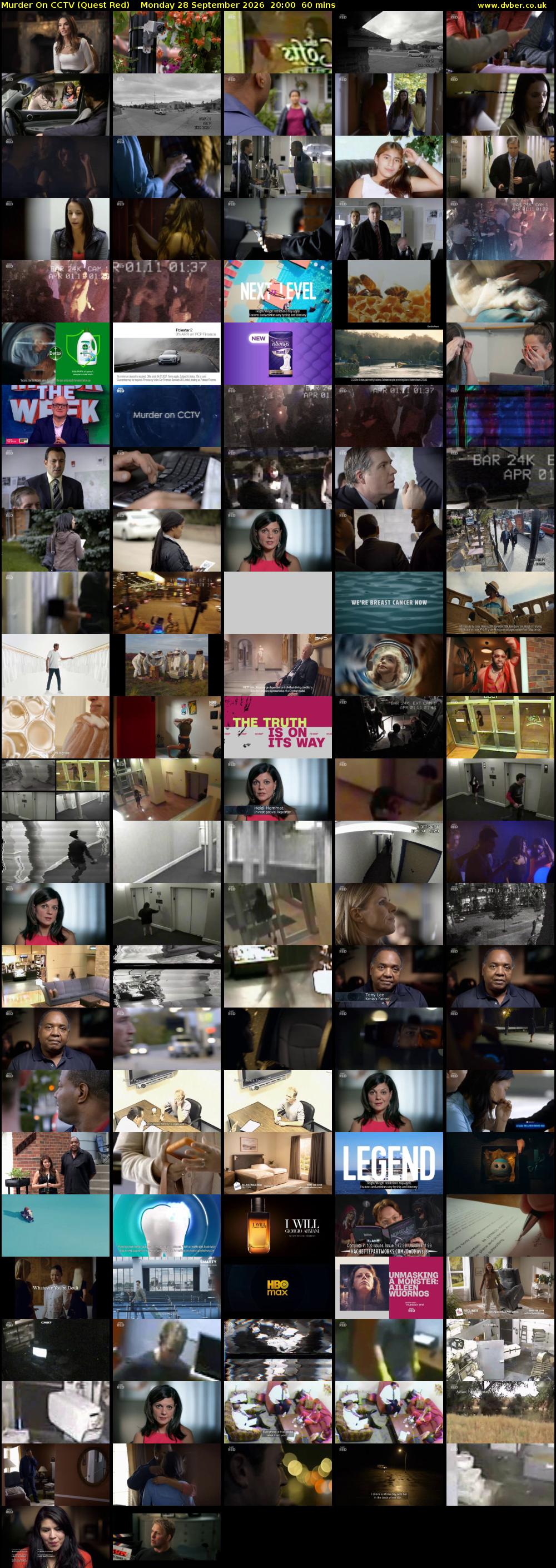 Murder On CCTV (Quest Red) Monday 28 September 2026 20:00 - 21:00