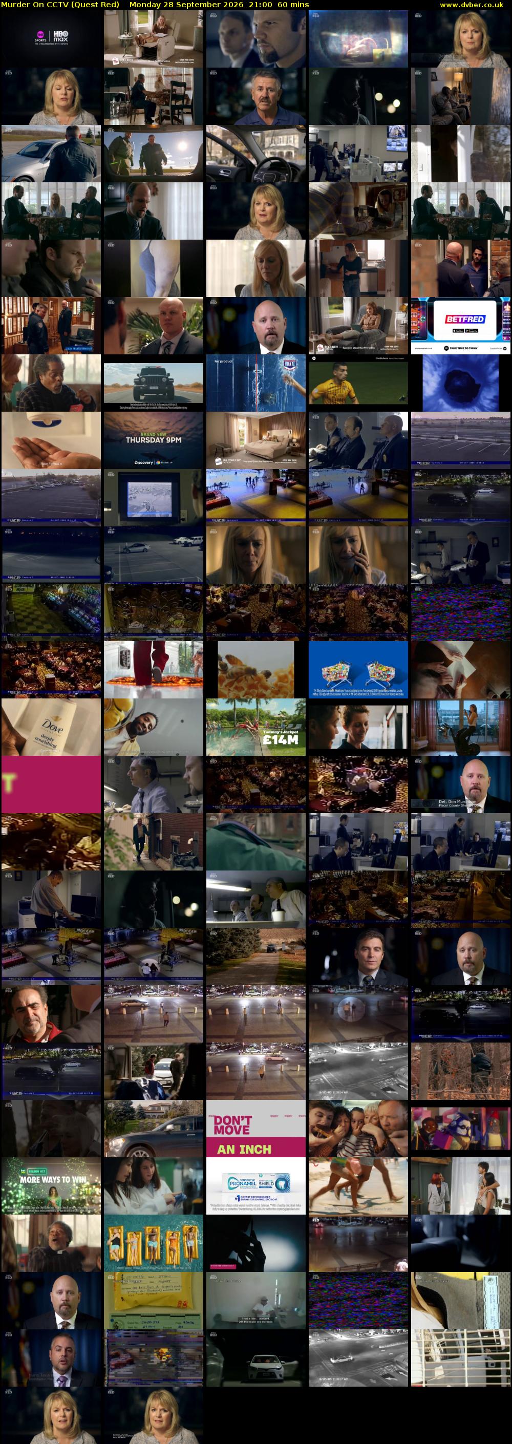 Murder On CCTV (Quest Red) Monday 28 September 2026 21:00 - 22:00