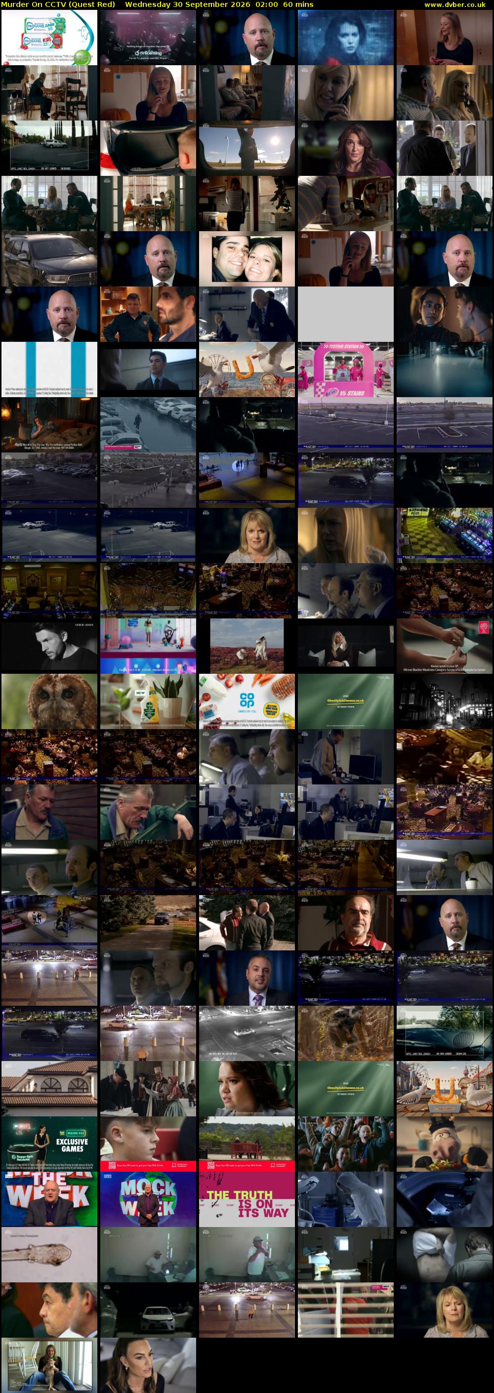 Murder On CCTV (Quest Red) Wednesday 30 September 2026 02:00 - 03:00