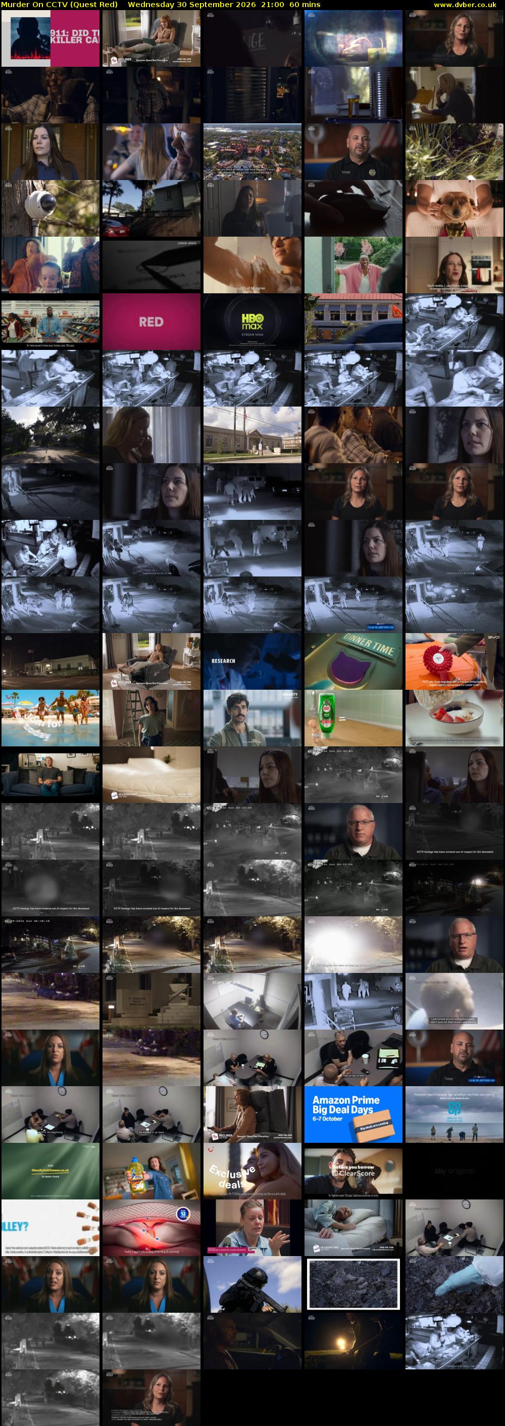 Murder On CCTV (Quest Red) Wednesday 30 September 2026 21:00 - 22:00