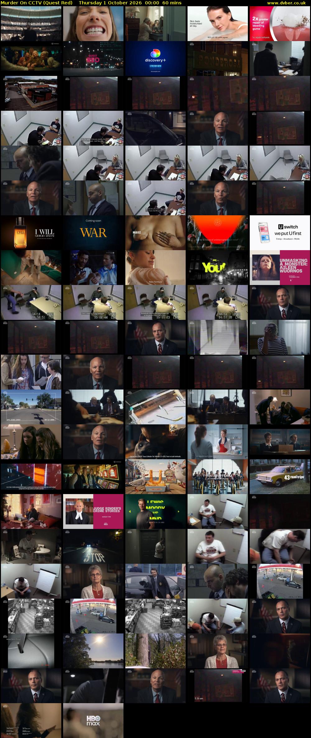 Murder On CCTV (Quest Red) Thursday 1 October 2026 00:00 - 01:00