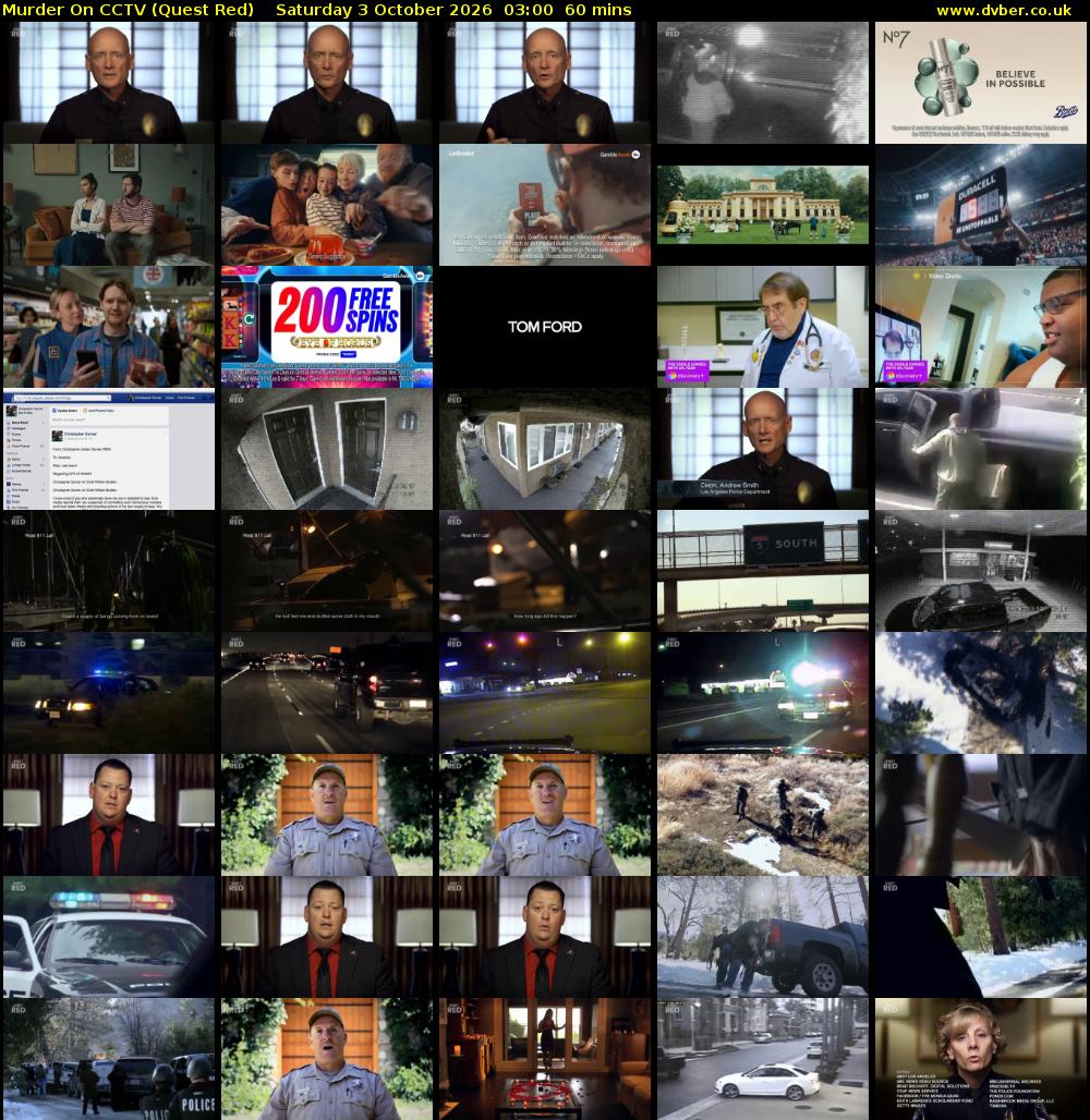 Murder On CCTV (Quest Red) Saturday 3 October 2026 03:00 - 04:00