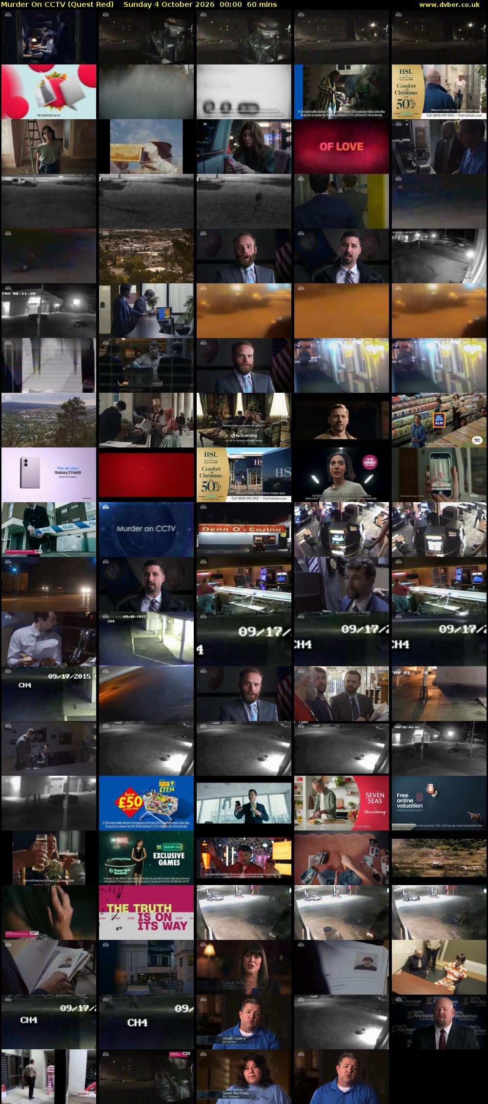 Murder On CCTV (Quest Red) Sunday 4 October 2026 00:00 - 01:00