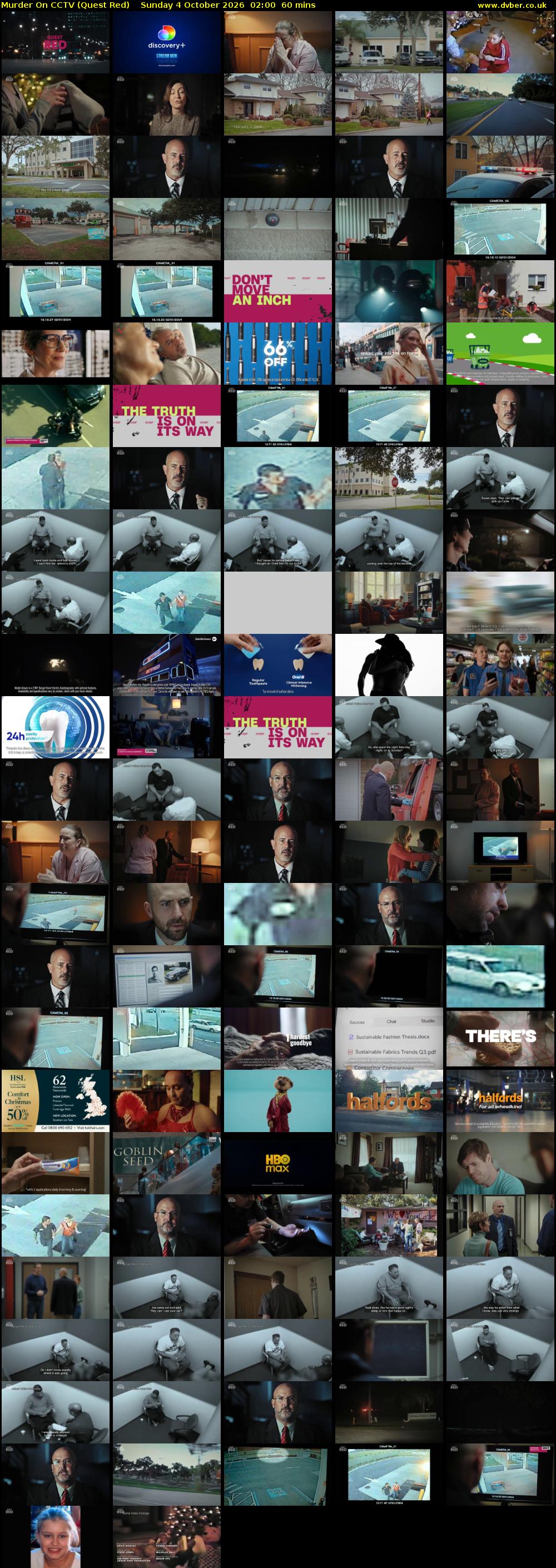 Murder On CCTV (Quest Red) Sunday 4 October 2026 02:00 - 03:00