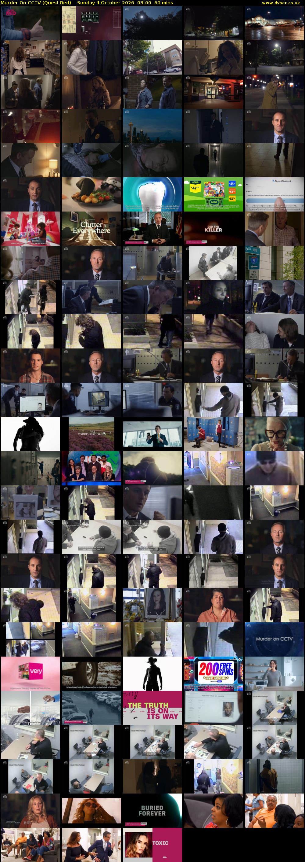 Murder On CCTV (Quest Red) Sunday 4 October 2026 03:00 - 04:00