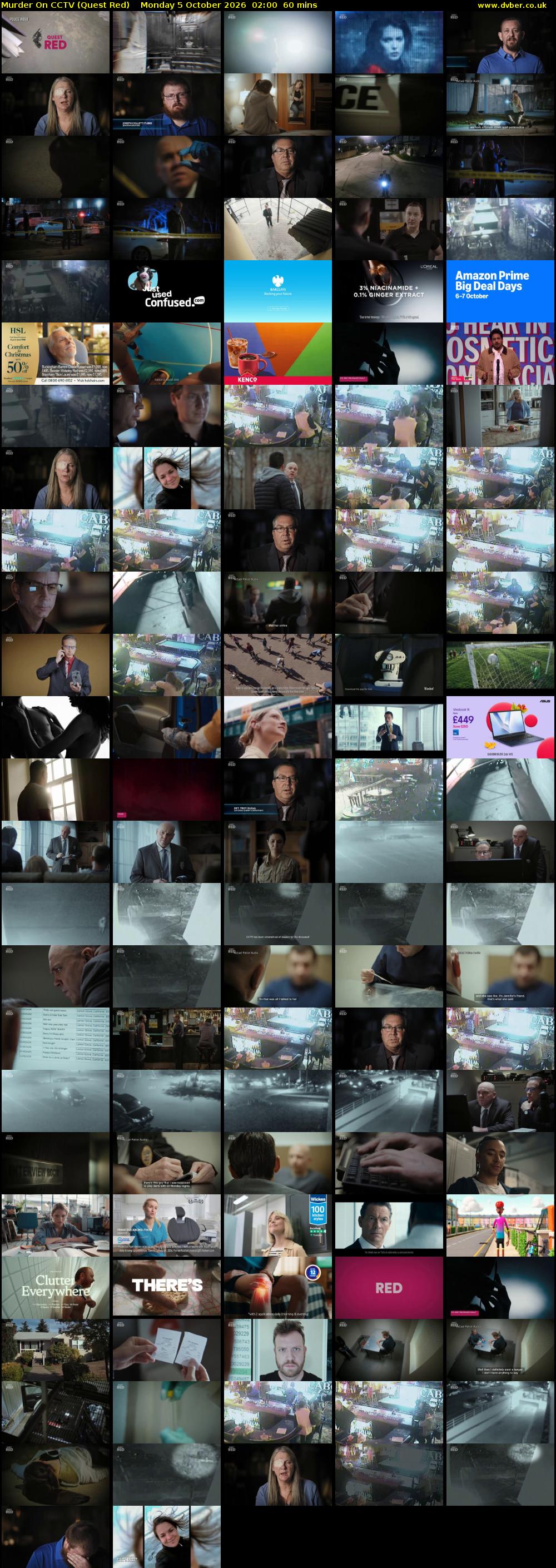 Murder On CCTV (Quest Red) Monday 5 October 2026 02:00 - 03:00