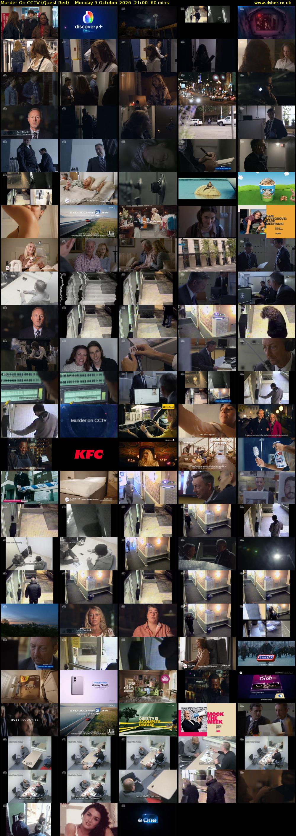 Murder On CCTV (Quest Red) Monday 5 October 2026 21:00 - 22:00