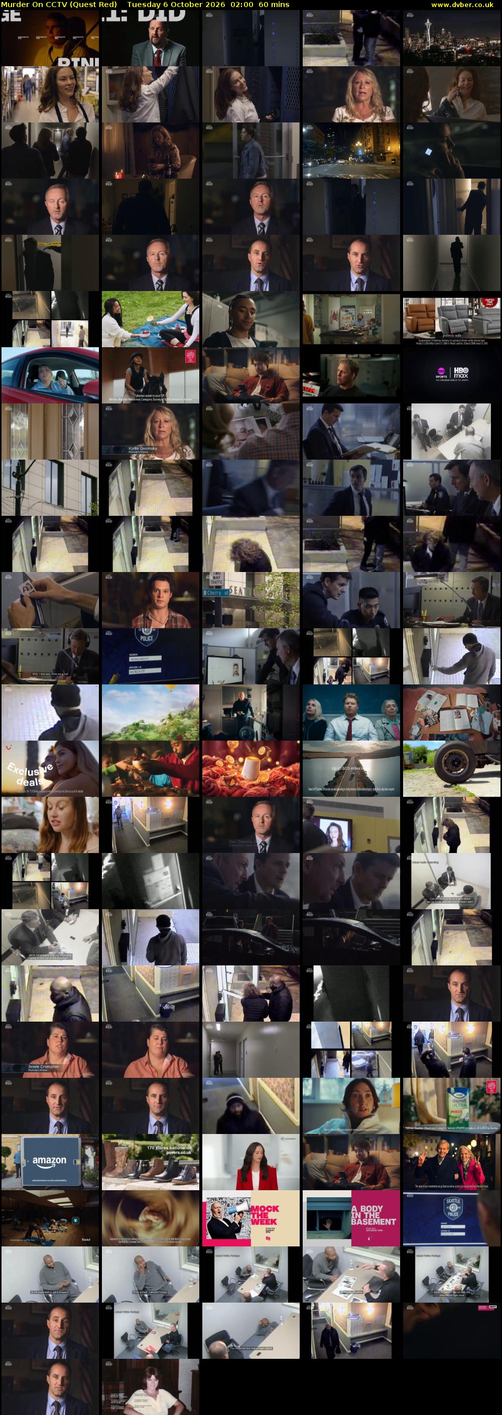 Murder On CCTV (Quest Red) Tuesday 6 October 2026 02:00 - 03:00