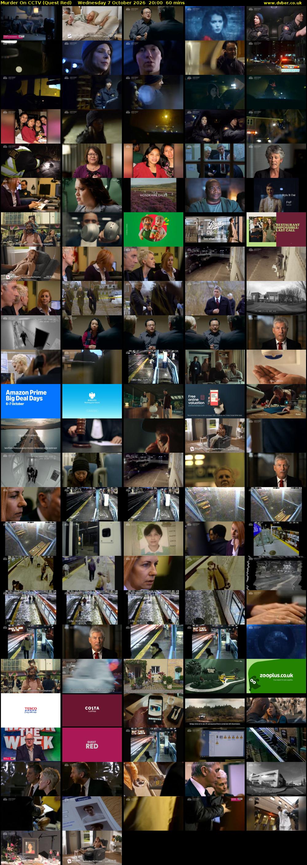 Murder On CCTV (Quest Red) Wednesday 7 October 2026 20:00 - 21:00
