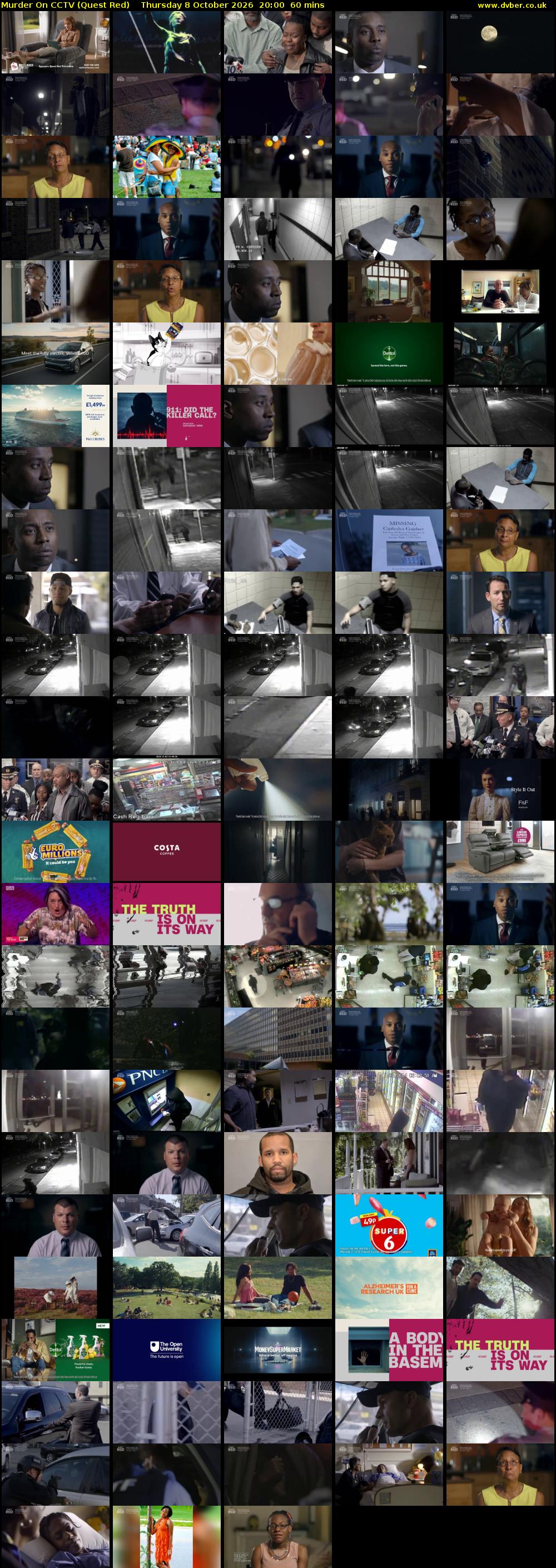 Murder On CCTV (Quest Red) Thursday 8 October 2026 20:00 - 21:00