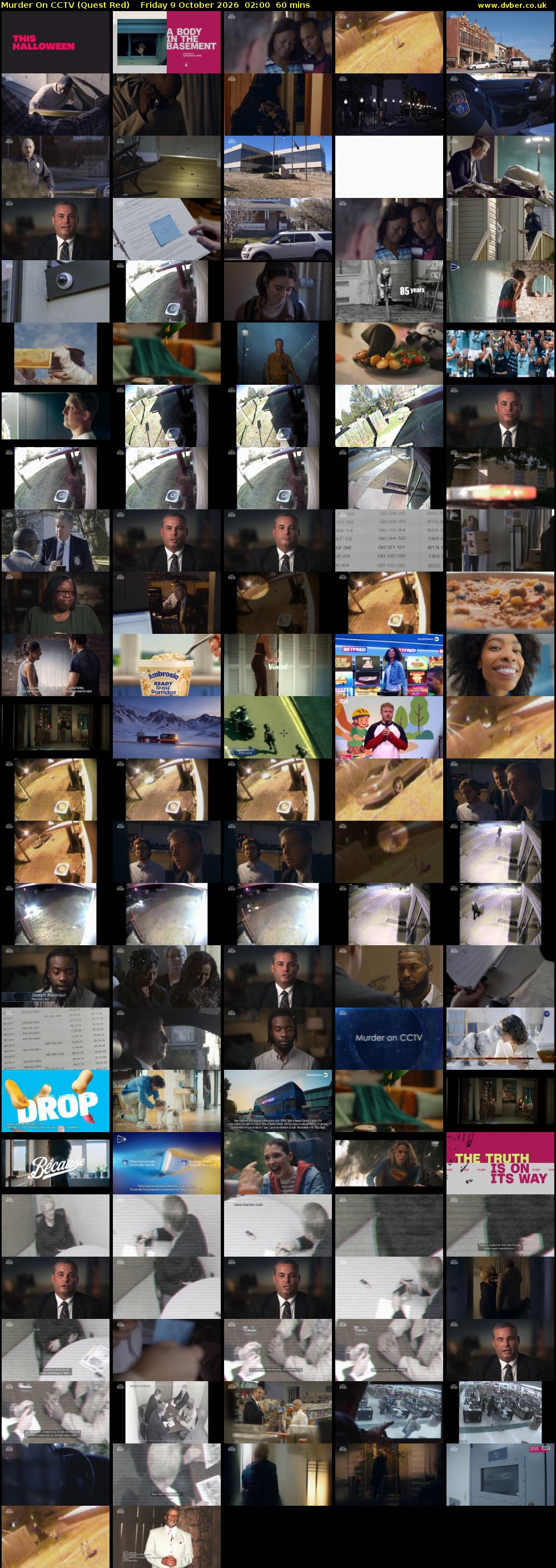 Murder On CCTV (Quest Red) Friday 9 October 2026 02:00 - 03:00