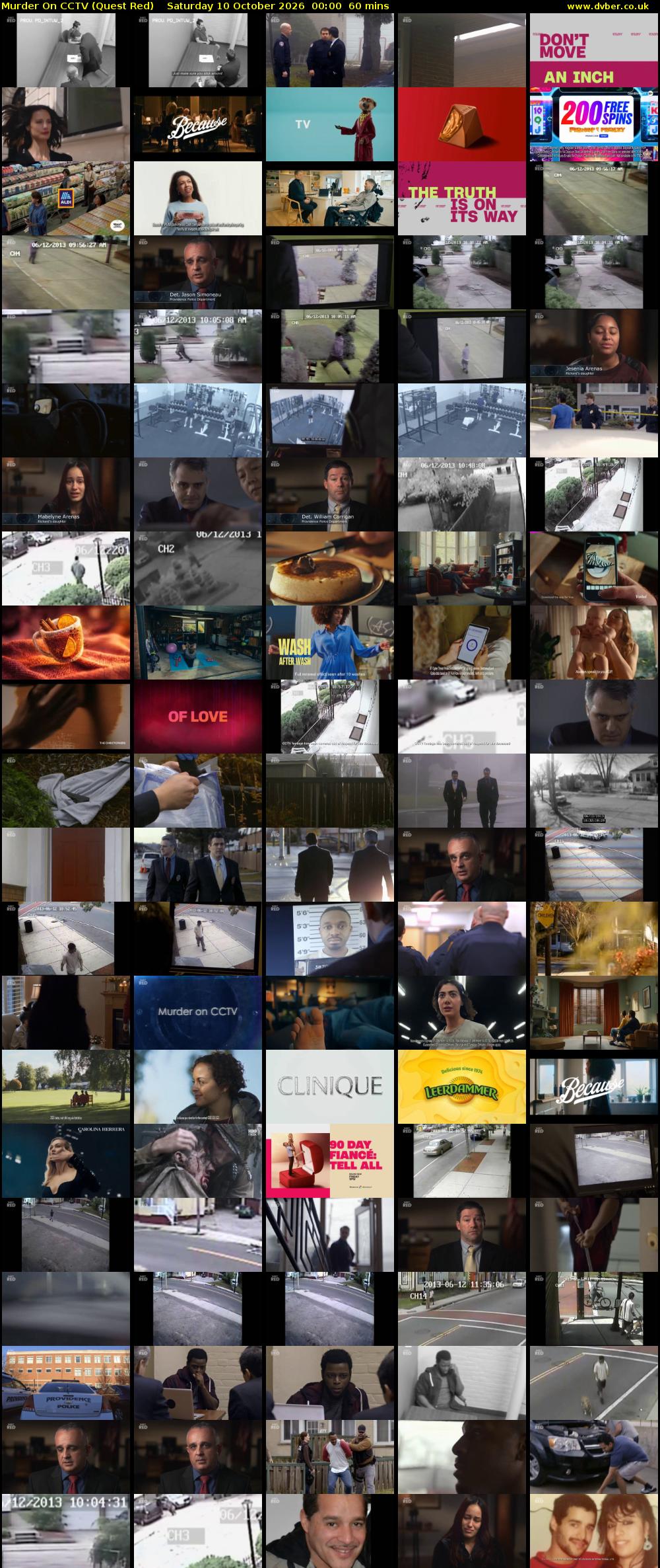 Murder On CCTV (Quest Red) Saturday 10 October 2026 00:00 - 01:00