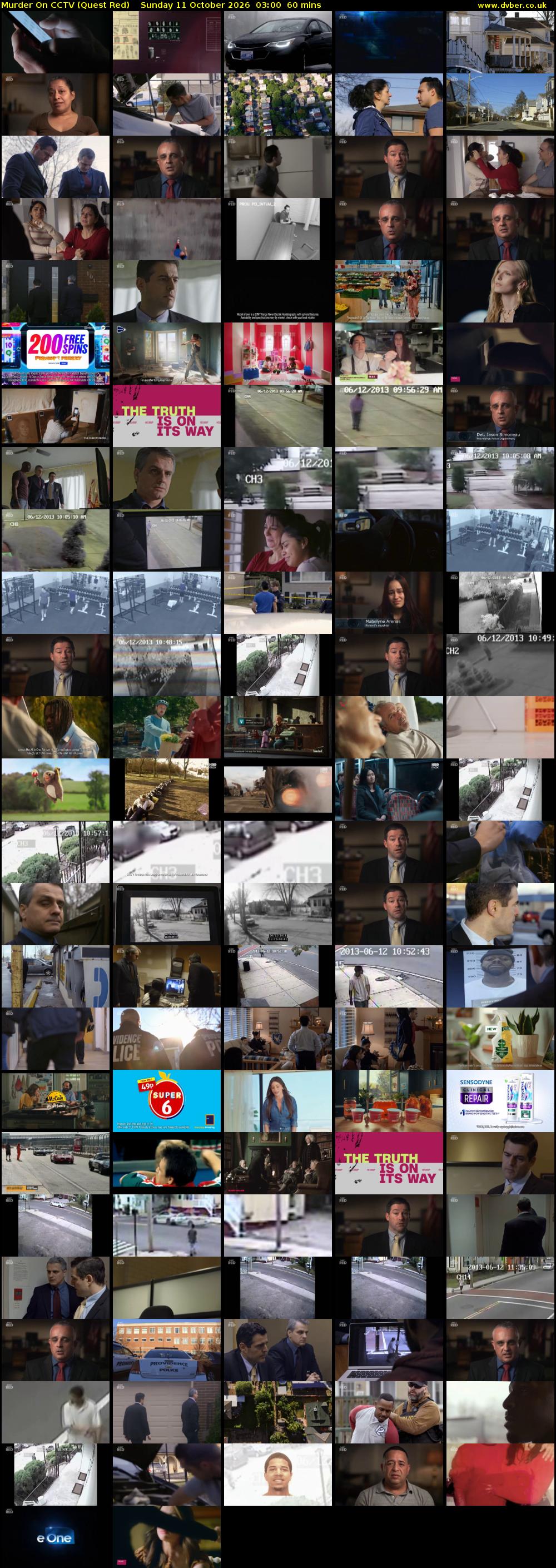Murder On CCTV (Quest Red) Sunday 11 October 2026 03:00 - 04:00