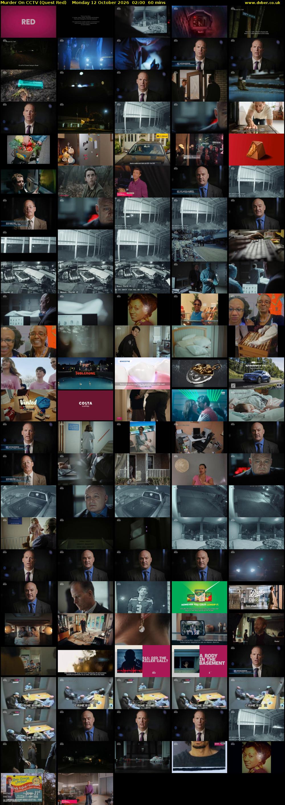 Murder On CCTV (Quest Red) Monday 12 October 2026 02:00 - 03:00