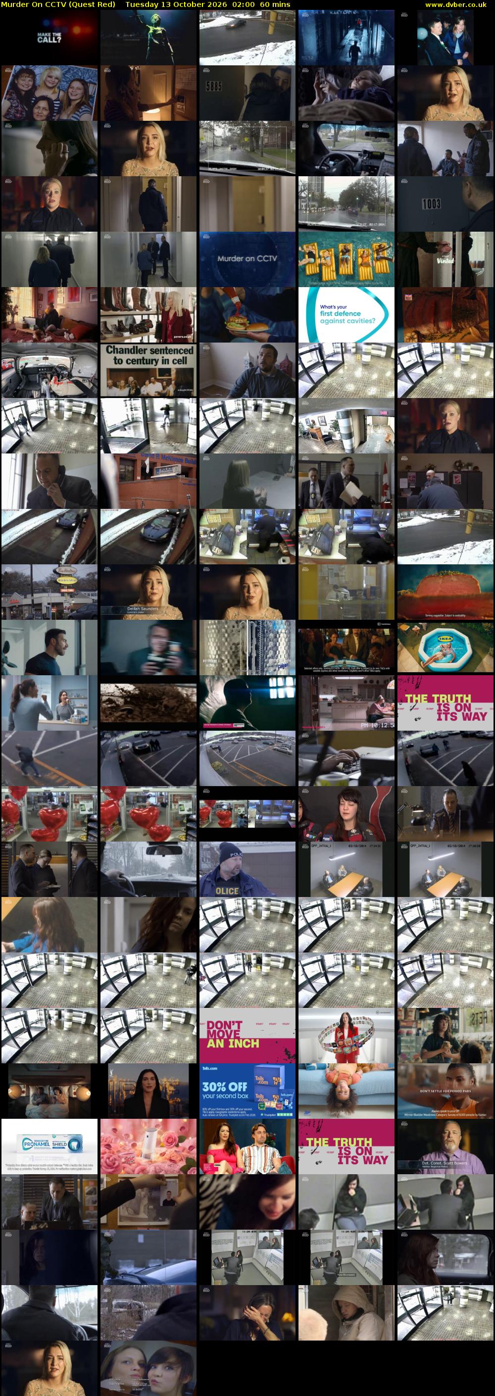 Murder On CCTV (Quest Red) Tuesday 13 October 2026 02:00 - 03:00