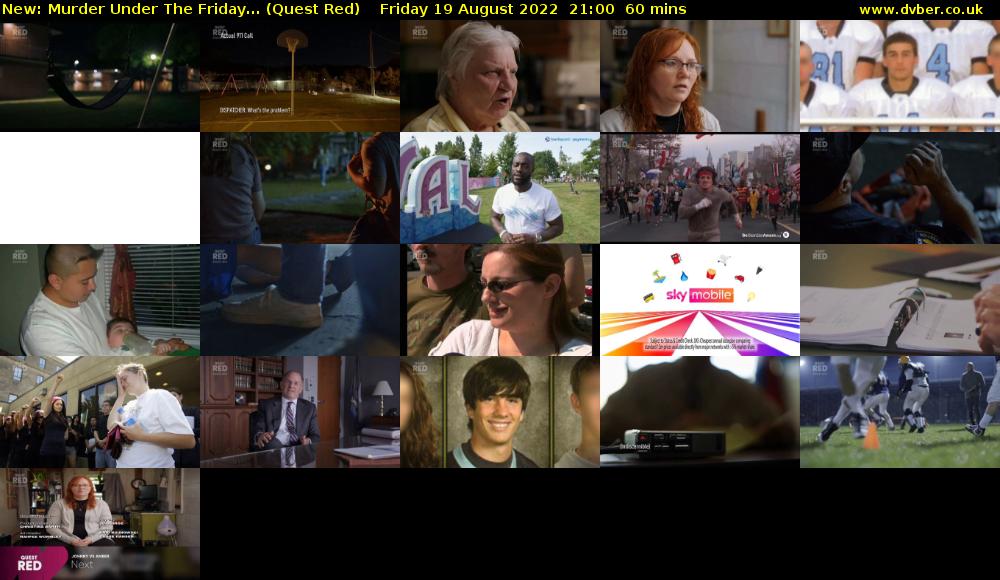 Murder Under The Friday... (Quest Red) Friday 19 August 2022 21:00 - 22:00