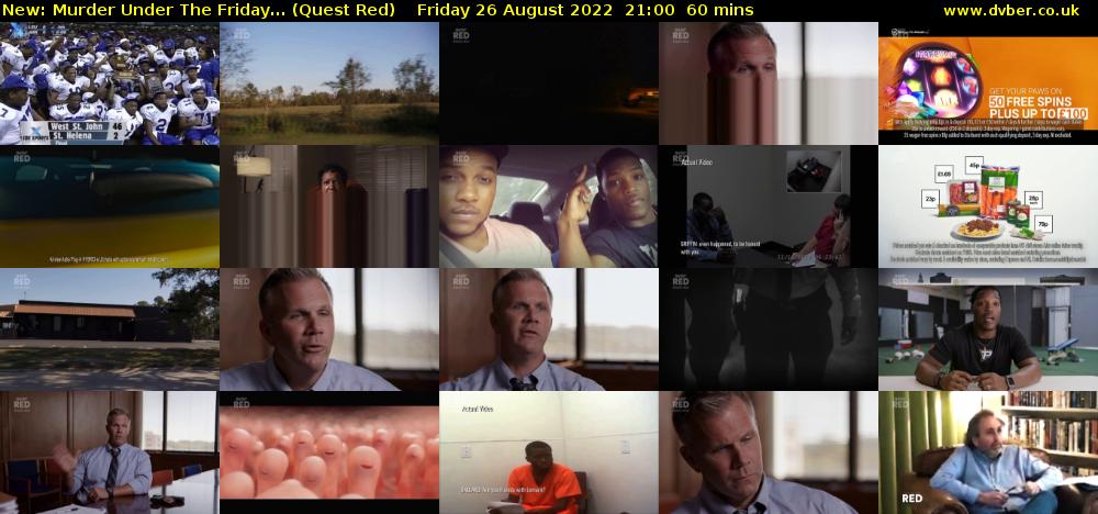 Murder Under The Friday... (Quest Red) Friday 26 August 2022 21:00 - 22:00