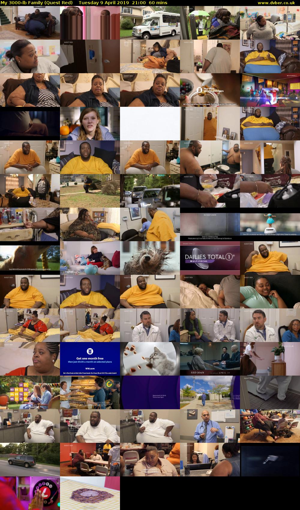 My 3000-lb Family (Quest Red) Tuesday 9 April 2019 21:00 - 22:00