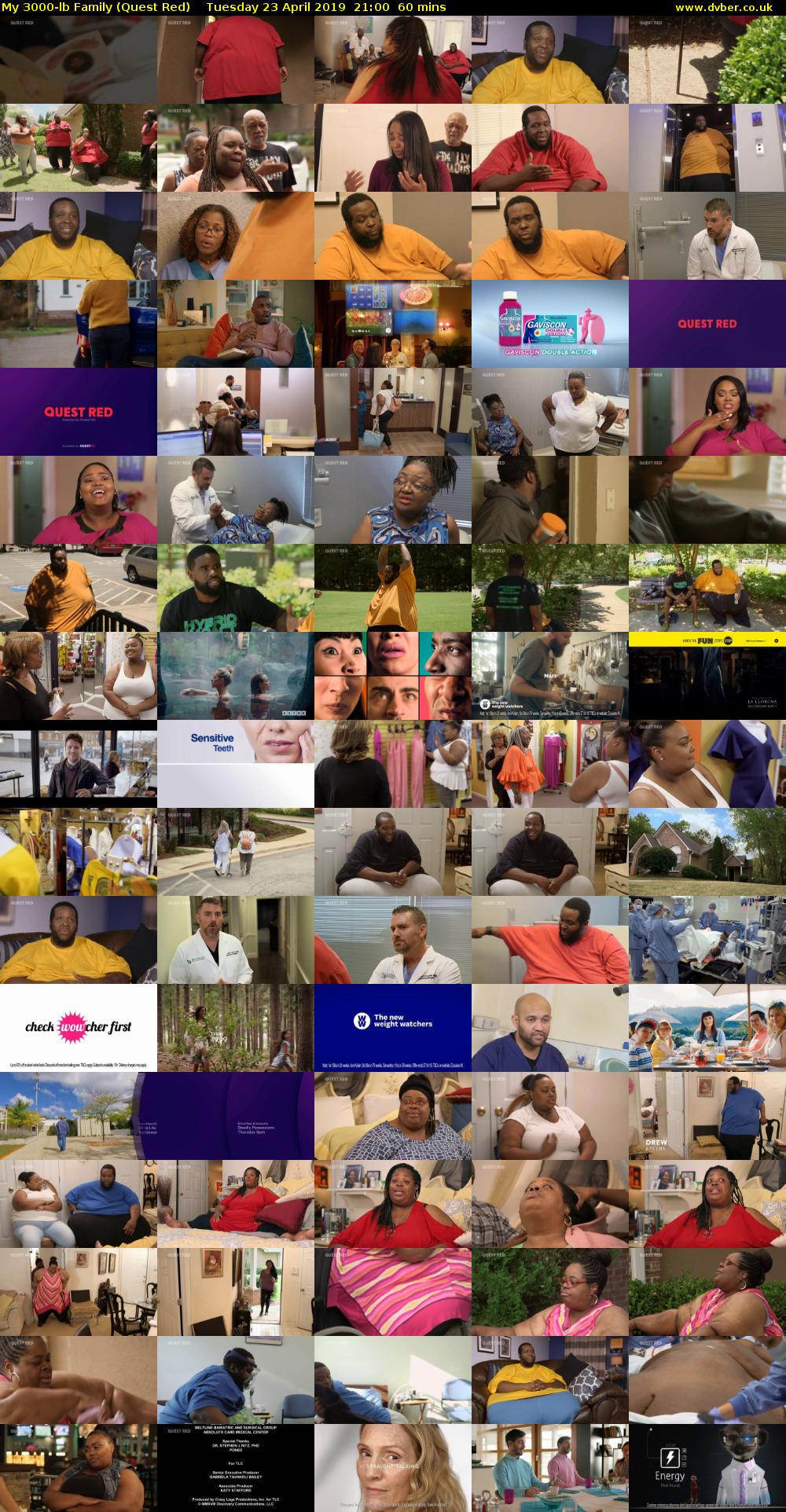 My 3000-lb Family (Quest Red) Tuesday 23 April 2019 21:00 - 22:00
