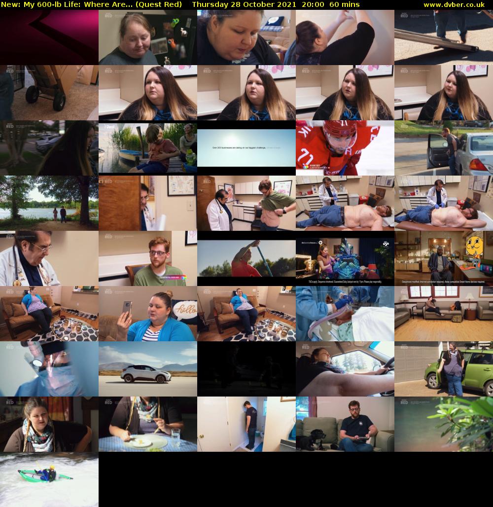 My 600-lb Life: Where Are... (Quest Red) Thursday 28 October 2021 20:00 - 21:00