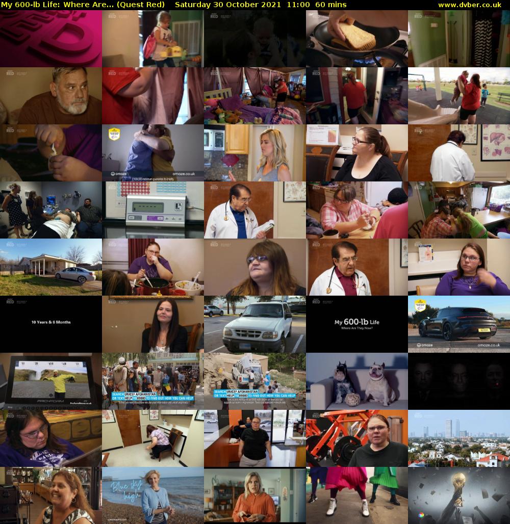 My 600-lb Life: Where Are... (Quest Red) Saturday 30 October 2021 11:00 - 12:00