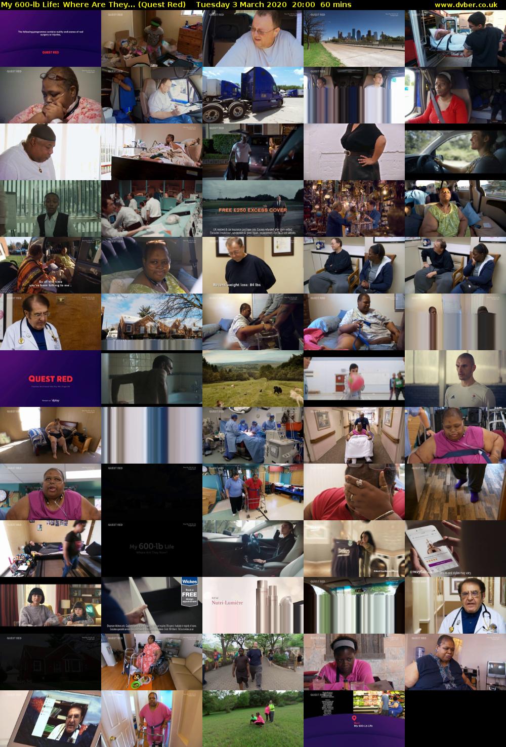 My 600-lb Life: Where Are They... (Quest Red) Tuesday 3 March 2020 20:00 - 21:00
