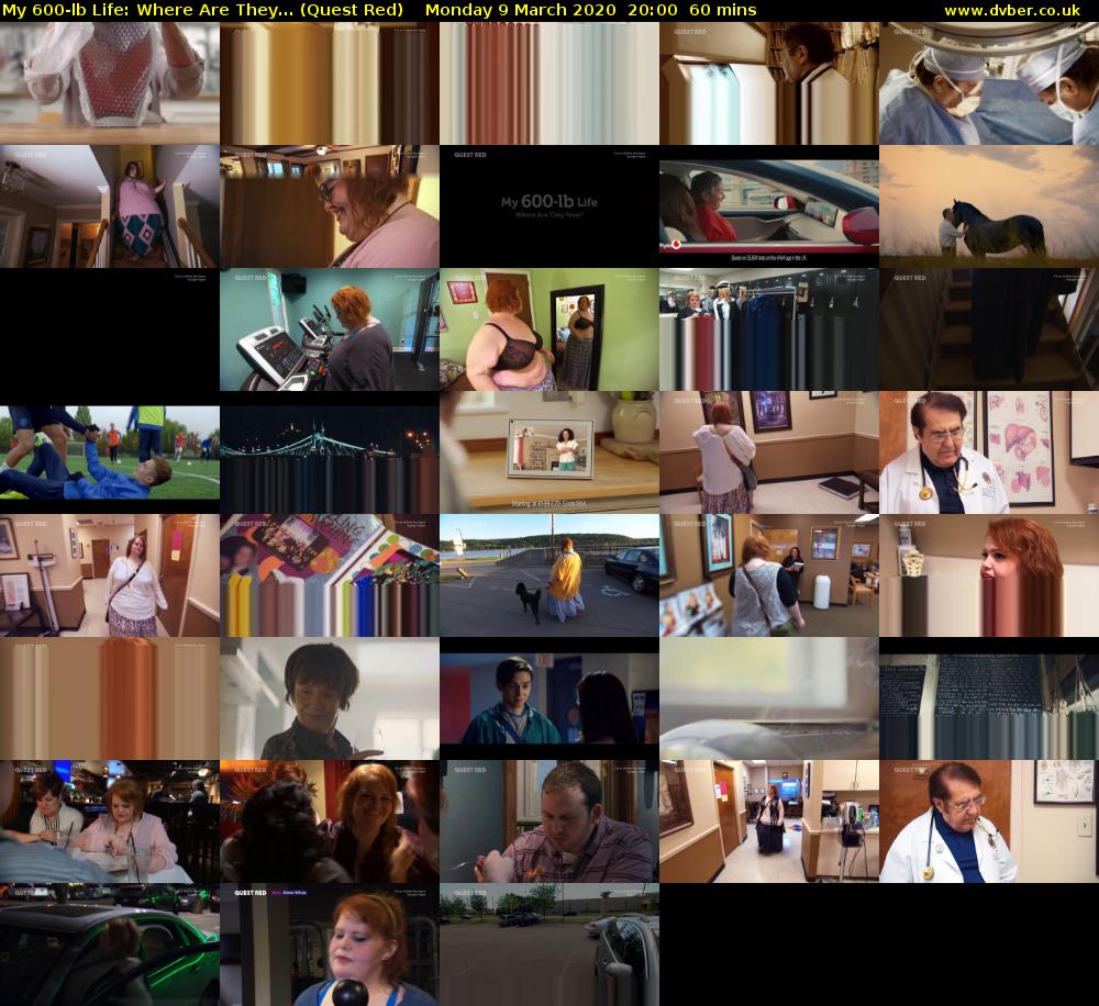 My 600-lb Life: Where Are They... (Quest Red) Monday 9 March 2020 20:00 - 21:00