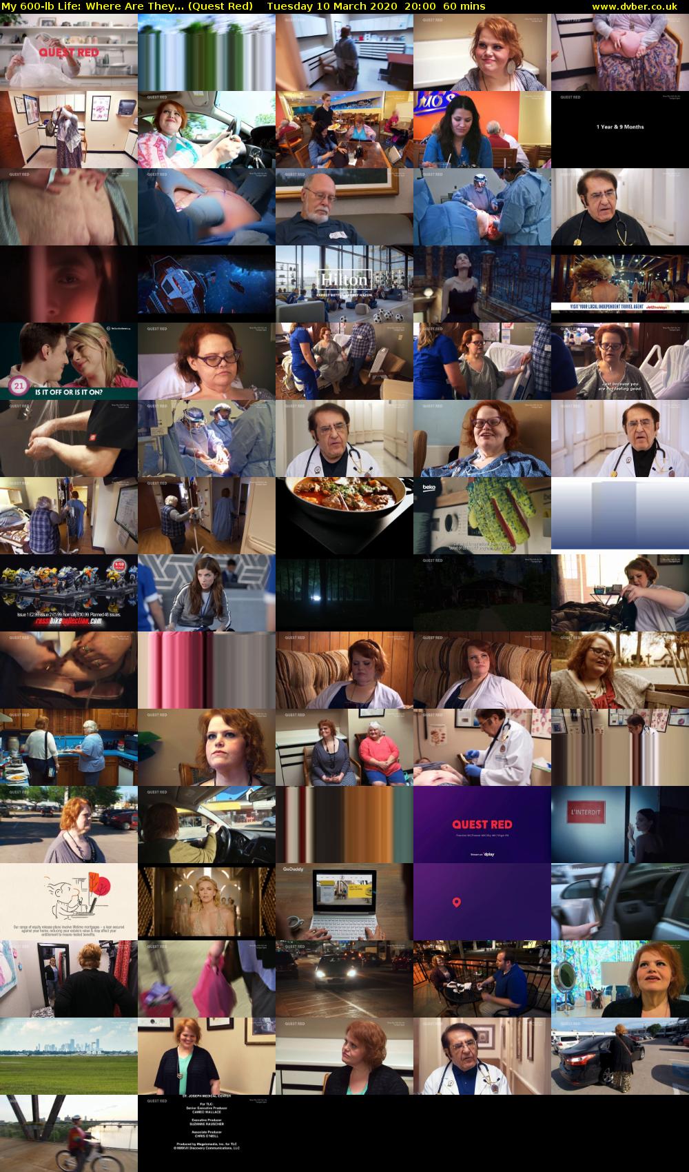My 600-lb Life: Where Are They... (Quest Red) Tuesday 10 March 2020 20:00 - 21:00