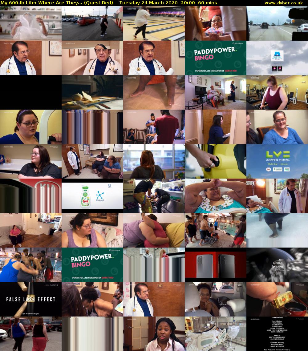 My 600-lb Life: Where Are They... (Quest Red) Tuesday 24 March 2020 20:00 - 21:00