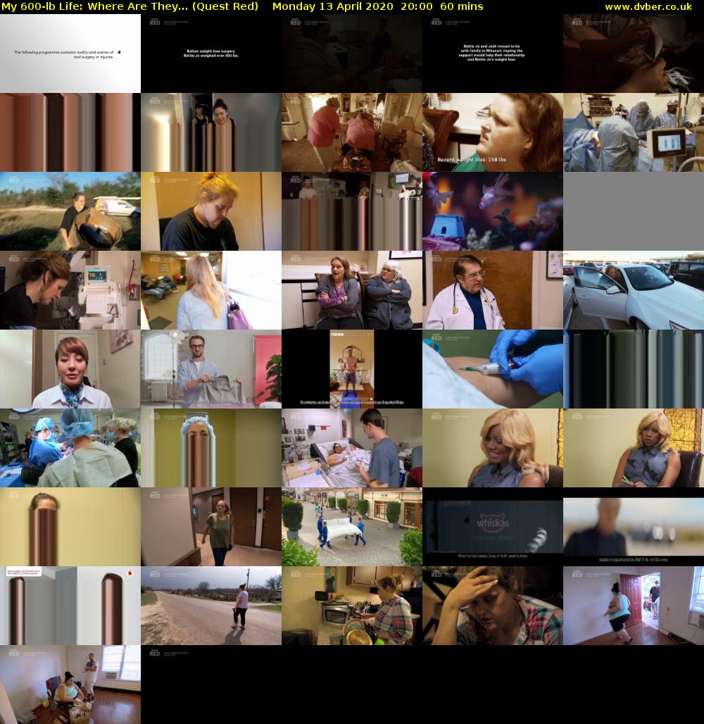 My 600-lb Life: Where Are They... (Quest Red) Monday 13 April 2020 20:00 - 21:00