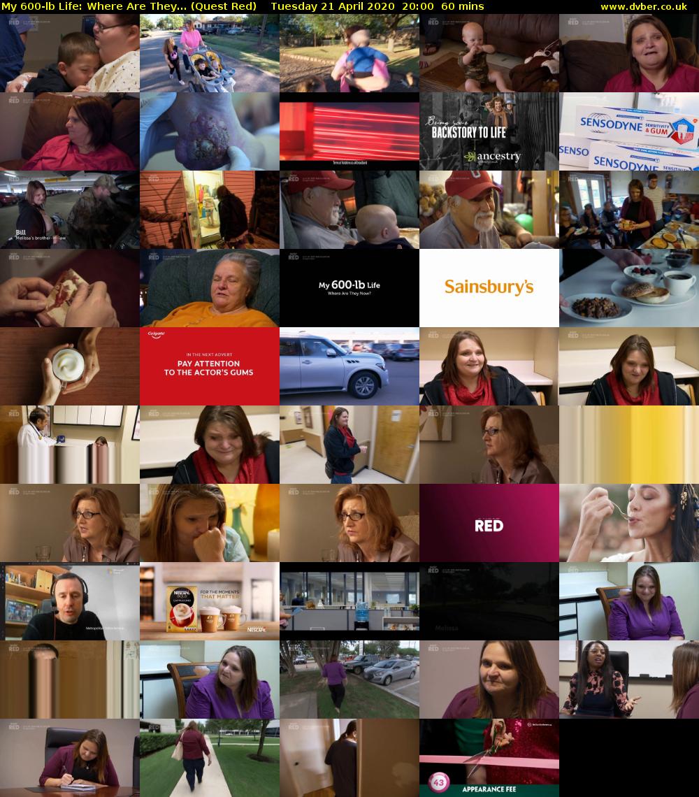 My 600-lb Life: Where Are They... (Quest Red) Tuesday 21 April 2020 20:00 - 21:00