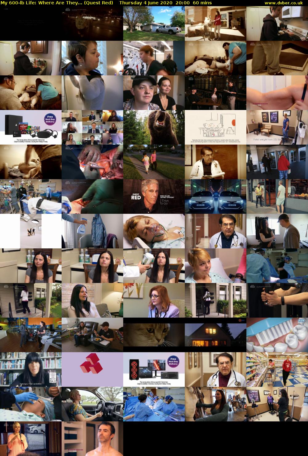 My 600-lb Life: Where Are They... (Quest Red) Thursday 4 June 2020 20:00 - 21:00