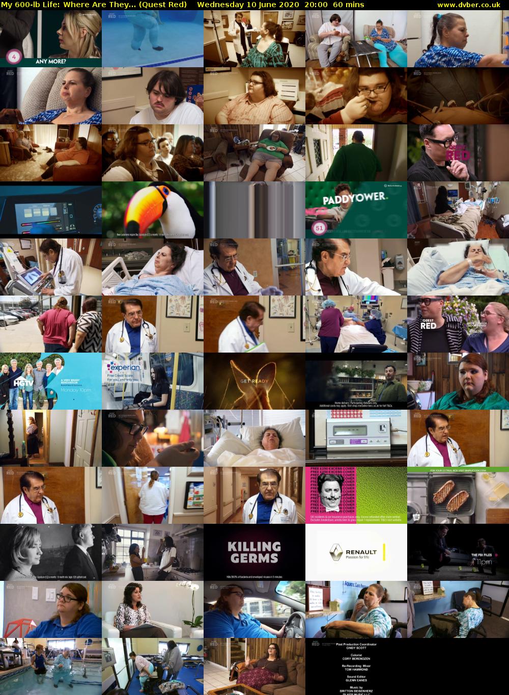 My 600-lb Life: Where Are They... (Quest Red) Wednesday 10 June 2020 20:00 - 21:00