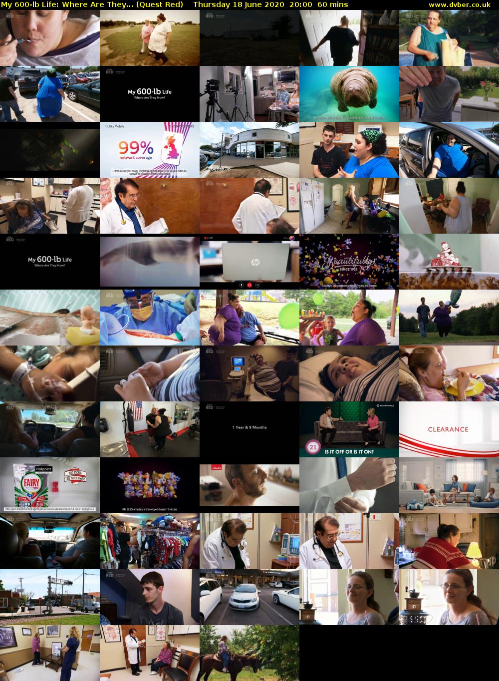 My 600-lb Life: Where Are They... (Quest Red) Thursday 18 June 2020 20:00 - 21:00