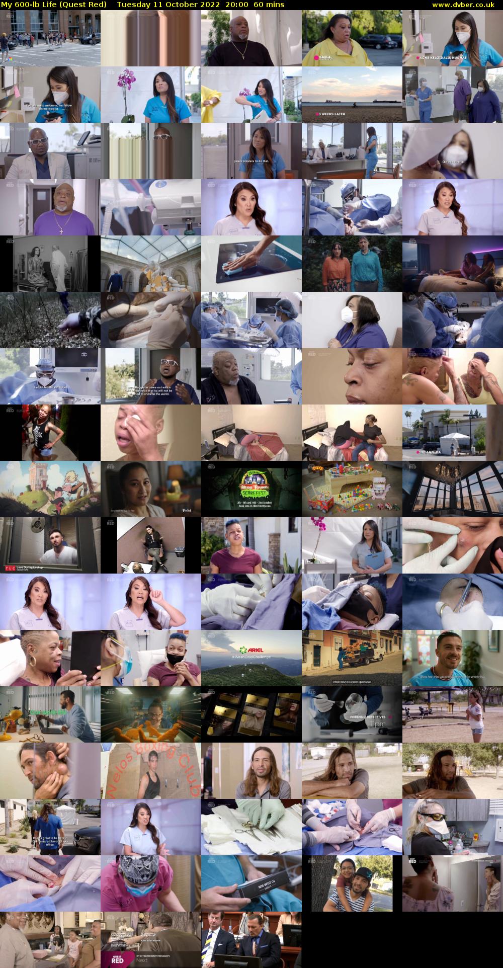 My 600-lb Life (Quest Red) Tuesday 11 October 2022 20:00 - 21:00