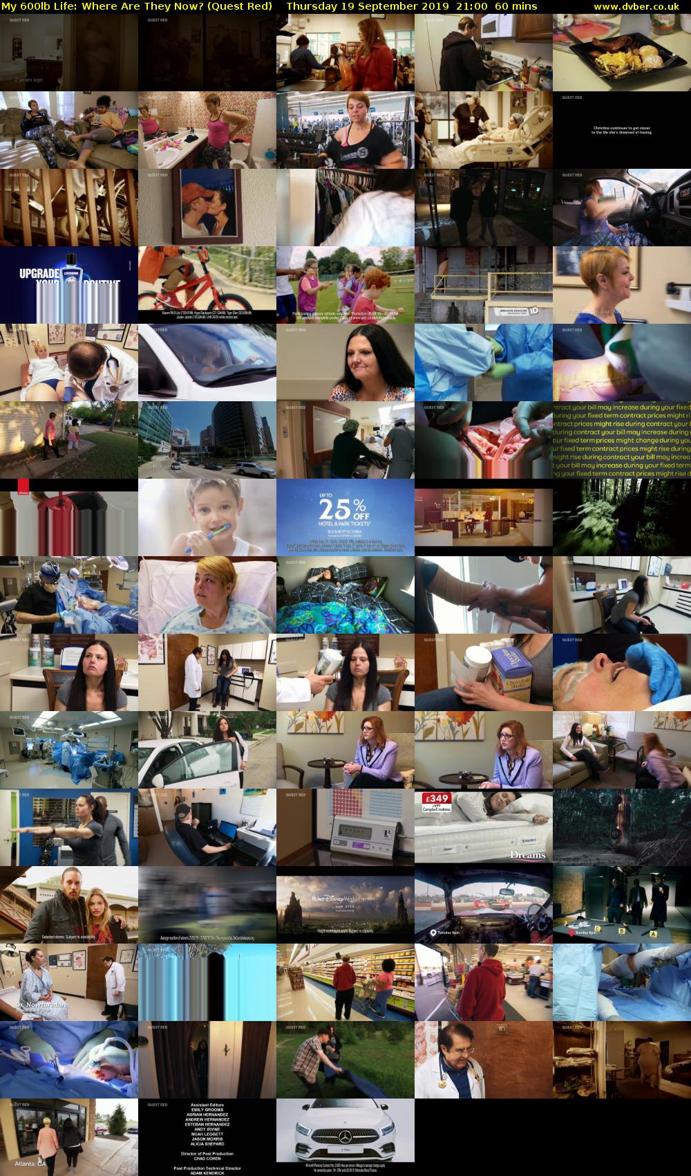 My 600lb Life: Where Are They Now? (Quest Red) Thursday 19 September 2019 21:00 - 22:00