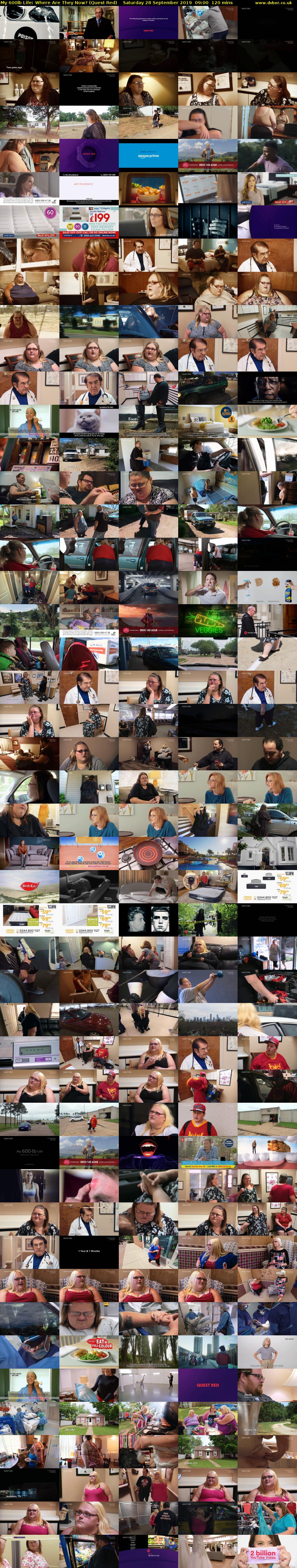 My 600lb Life: Where Are They Now? (Quest Red) Saturday 28 September 2019 09:00 - 11:00