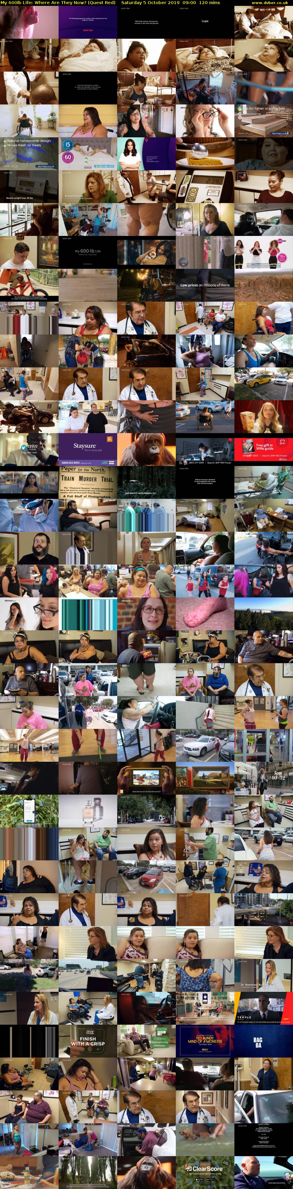 My 600lb Life: Where Are They Now? (Quest Red) Saturday 5 October 2019 09:00 - 11:00