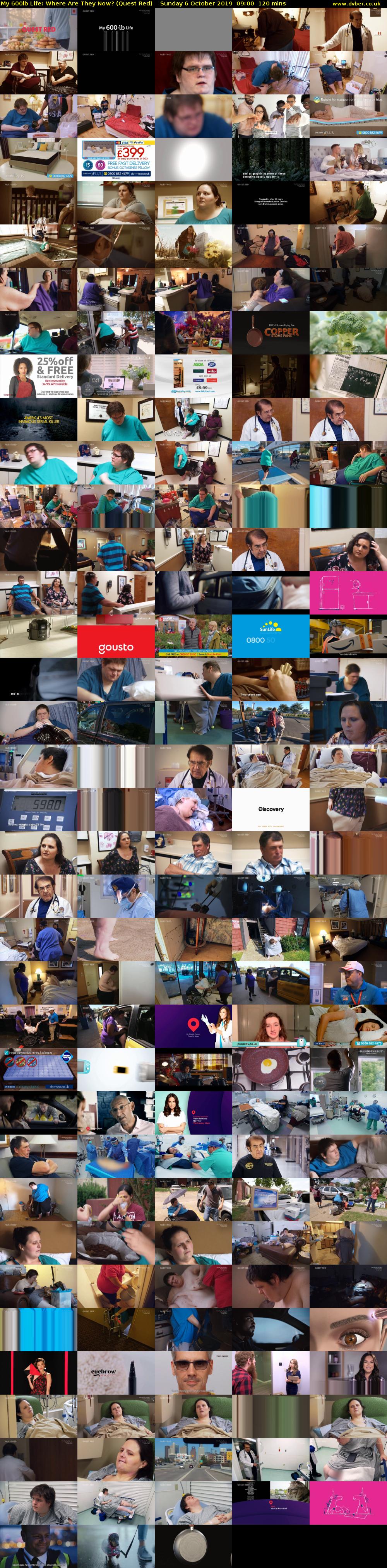 My 600lb Life: Where Are They Now? (Quest Red) Sunday 6 October 2019 09:00 - 11:00