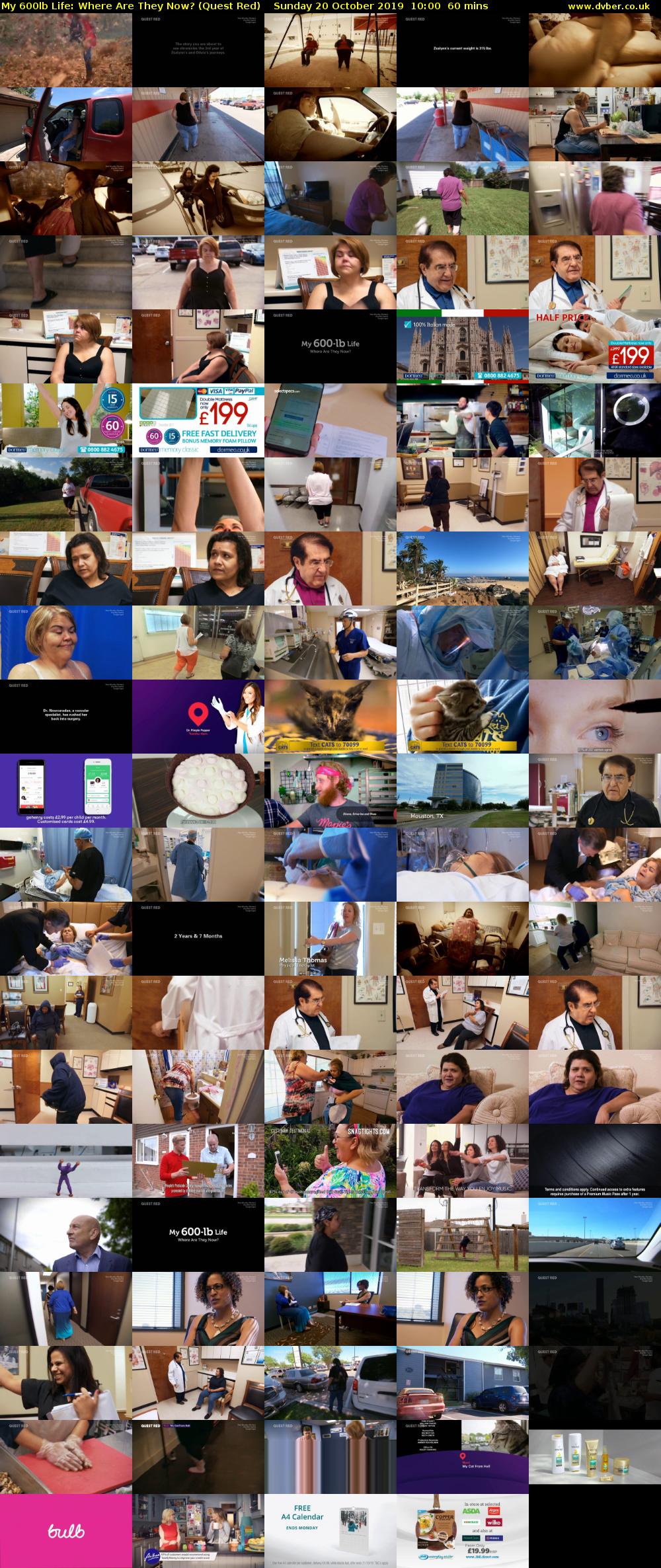 My 600lb Life: Where Are They Now? (Quest Red) Sunday 20 October 2019 10:00 - 11:00