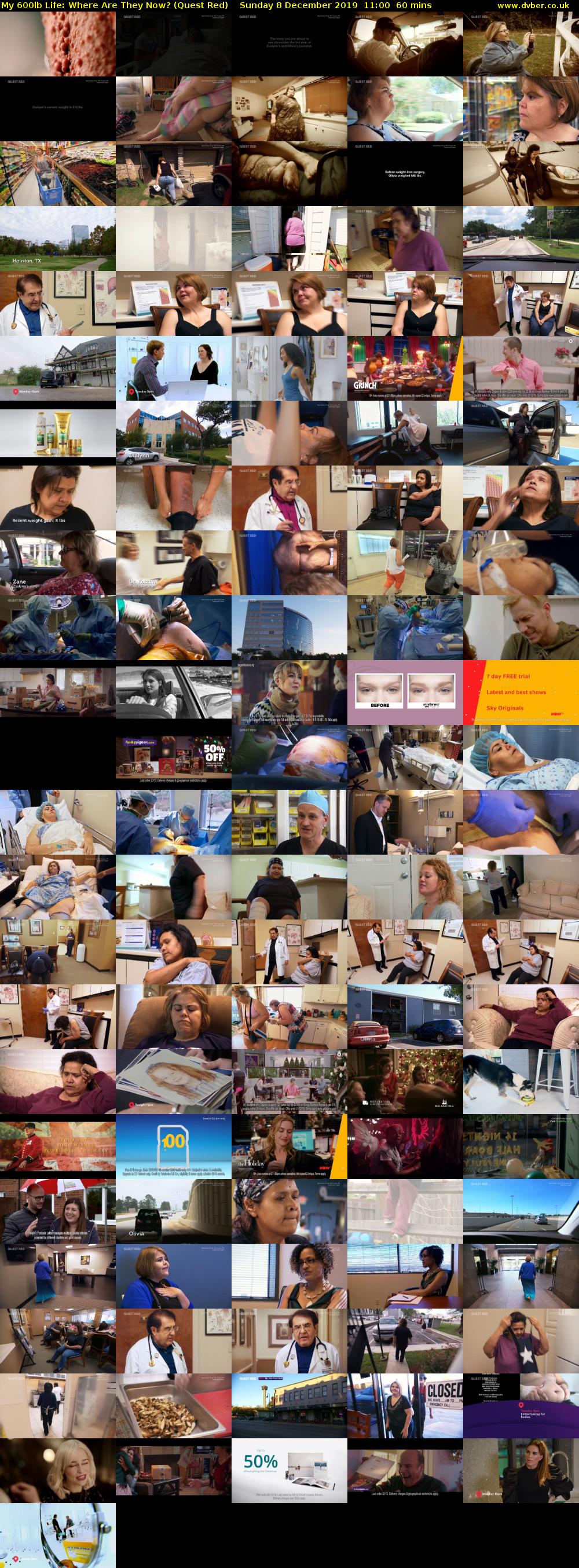 My 600lb Life: Where Are They Now? (Quest Red) Sunday 8 December 2019 11:00 - 12:00