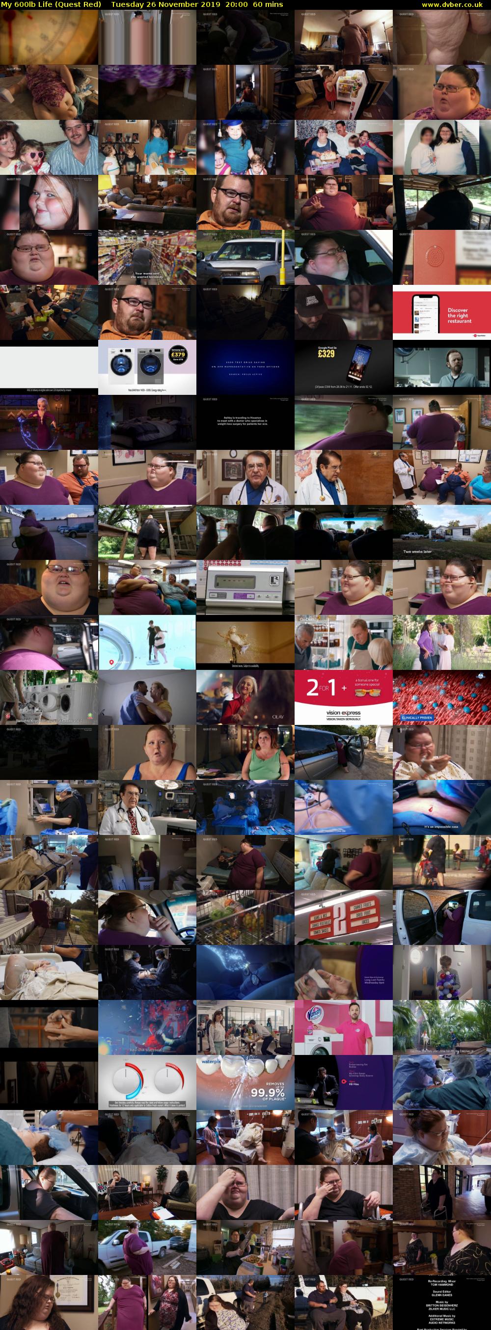My 600lb Life (Quest Red) Tuesday 26 November 2019 20:00 - 21:00