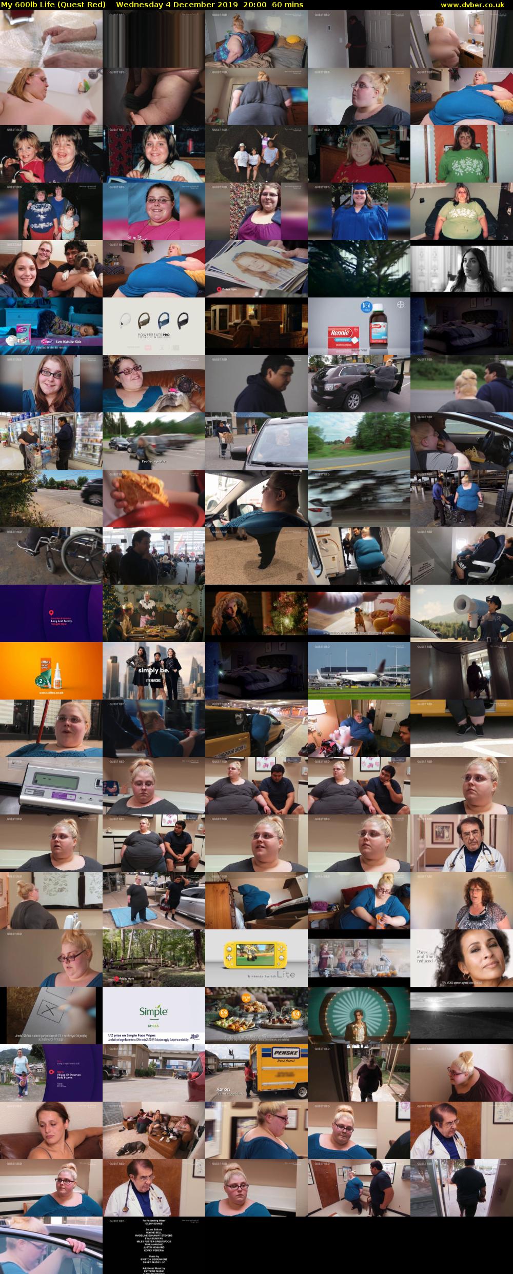 My 600lb Life (Quest Red) Wednesday 4 December 2019 20:00 - 21:00