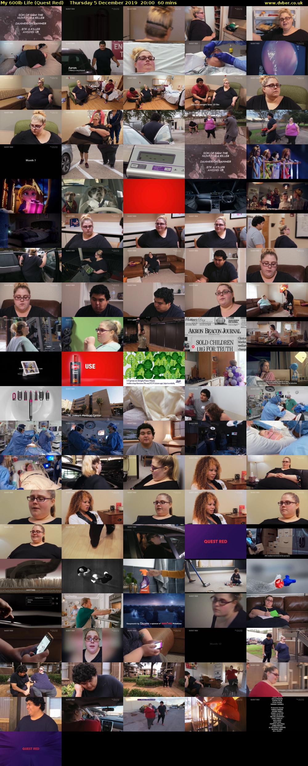My 600lb Life (Quest Red) Thursday 5 December 2019 20:00 - 21:00