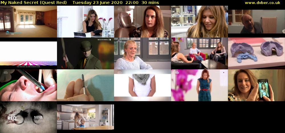 My Naked Secret (Quest Red) Tuesday 23 June 2020 22:00 - 22:30