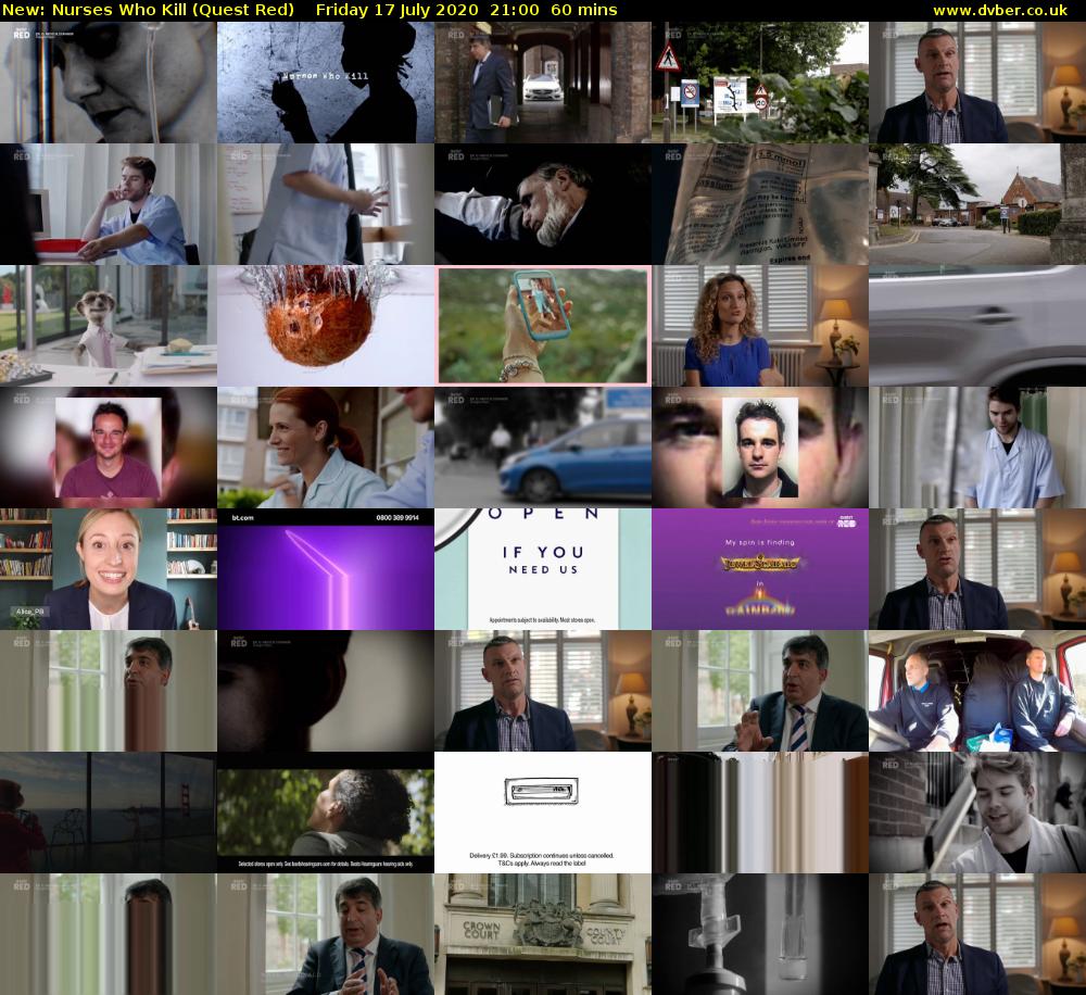 Nurses Who Kill (Quest Red) Friday 17 July 2020 21:00 - 22:00