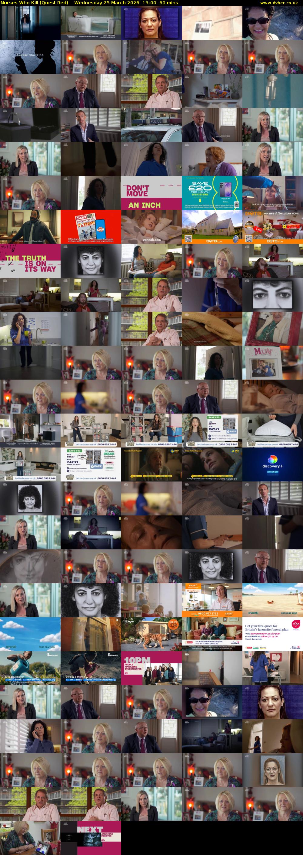 Nurses Who Kill (Quest Red) Wednesday 25 March 2026 15:00 - 16:00