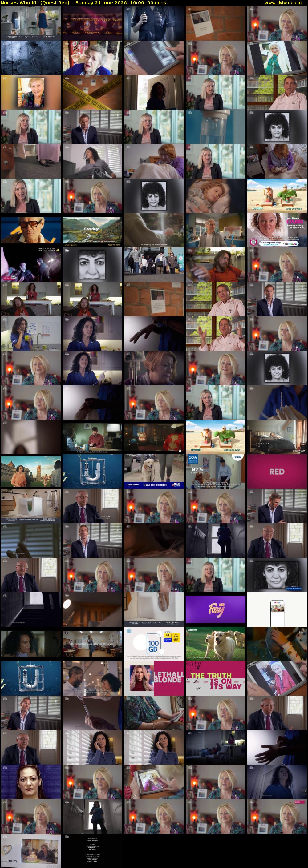 Nurses Who Kill (Quest Red) Sunday 21 June 2026 16:00 - 17:00
